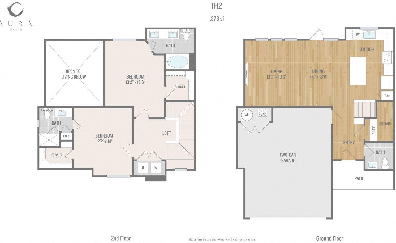 Aura One90 Apartments TH2 Floor Plan Aura One90 Apartments TH2 Floor Plan